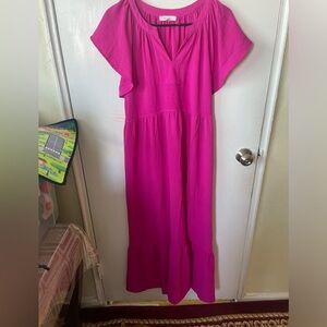 Vibrant Pink Maxi Dress